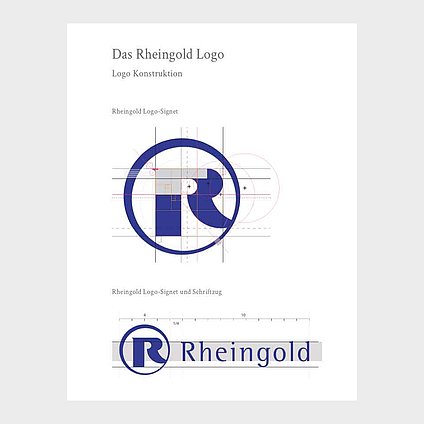 Fachmännische Logo-Konstruktion aus dem goldenen Schnitt heraus Logo Konstruktion Rheingold
