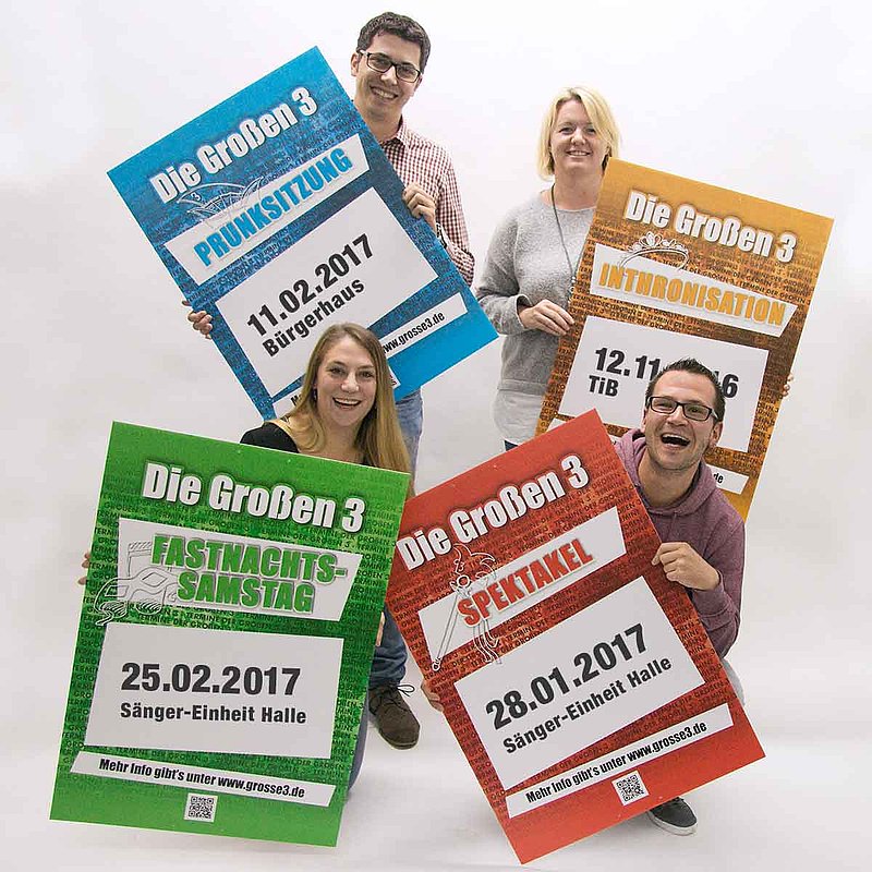 Plakate auf Hohlkammerplatten