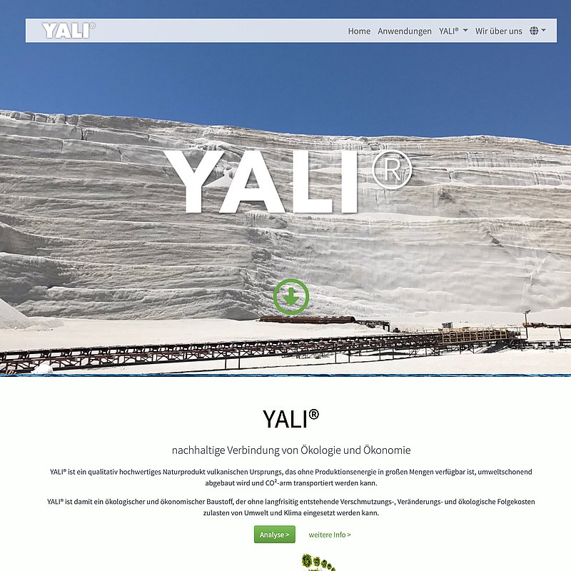Startseite von Yalibims - Relaunch 2020
